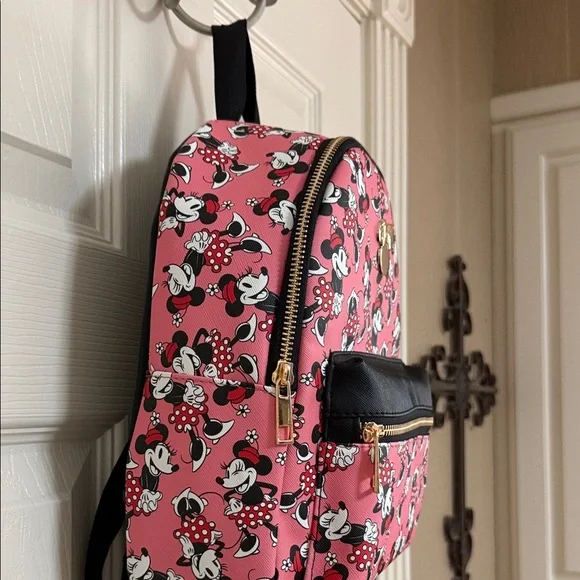 Bioworld Minnie Mouse Pink and Black Kids Backpack - Picture 5 of 16
